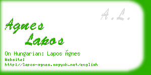 agnes lapos business card