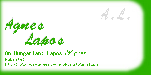 agnes lapos business card